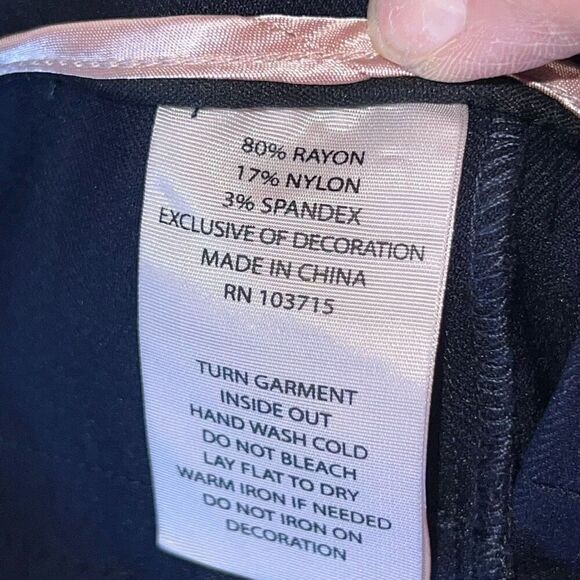 Nanette by Nanette Lepore Trouser Pants Women 18W Navy Blue Stretch Classic - Picture 9 of 9